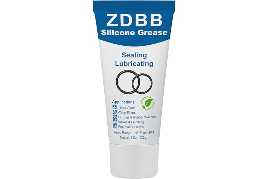 ZDBB Tap O Rings Grease Silicone Lubricant for Oring Rubber Washers Water Filter Pool Pump Gaskets Cartridges Valves Pressure Plugs Seals,1 oz 1-Pack