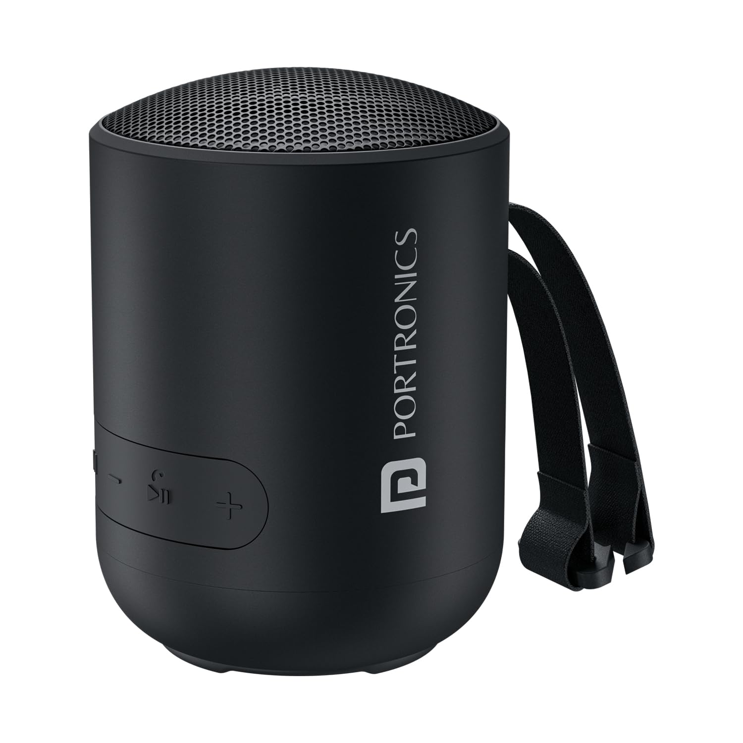 Portronics Soundpot 20W Wireless Bluetooth Portable Speaker with 360Â° immersive Sound, Upto 6 Hours Playtime, in Built Mic, TWS Mode, Easy Control, Strong Lanyard, Type C Fast Charging(Black)