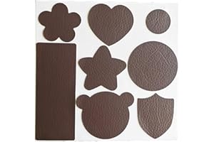 CHANGTSING Patch En Cuir auto-adhésif PU trous de réparation Autocollant Cuir Kit Premiers Soins pour Canapé de Siège de Voiture Meubles Vestes Sac À Main PatchA marron foncé 18 x 18 cm