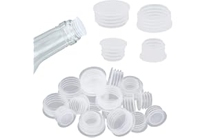 PROUSKY 20 Pieces Salt and Pepper Shaker Stoppers, Replacement Clear Replacement Stopper, Plastic Stoppers for Salt Pepper Shakers Salt Shaker Plug