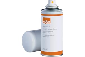 Nobo Deepclene Whiteboard Cleaner spray, 200ml Bottle, Weekly Use, For Dry Wipe/Erase Surfaces & Permanent Ink, 34533943