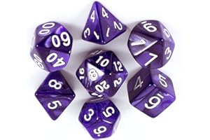 BOBOZHONG Dadi Poliedrici,7 PCS Poliedrici Dadi da Gioco, Layered Polyhedral D&D Dice, per Dungeons And Dragons DND Rpg Giochi da Tavolo MTG (Viola)