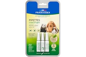 animallparadise - 3 Pipettes Insectifuges Lapins, Furets et Cobayes.