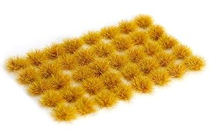 Jucoci Erba Ciuffi statici in miniatura erba ciuffi modello erba (selvaggio appassito giallo)