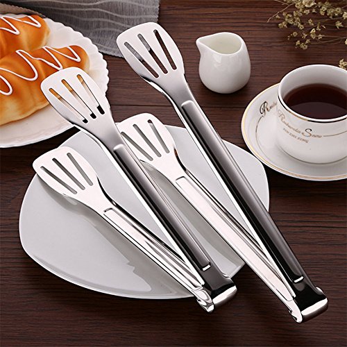 2x Demarkt Grillzange Zange Küche Zange für Fleisch Edelstahl 9 Zoll Perfekter küchenhelfer zum kochen servieren Grill Buffet salat Eis Ofen Fleisch Spaghetti Wurst Edelstahl - 3