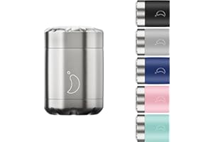 Chilly's Termo para Alimentos - Contenedor de Alimentos Reutilizable de Acero Inoxidable de - Aislamiento de Doble Pared para Mantener los Alimentos Calientes o Fríos - Acero Inoxidable, 300ml