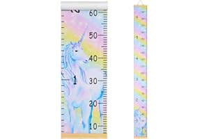 Beinou Tabla de altura de pared Tabla de crecimiento para niños Regla de pared de madera 7.9 '' x 79 '' Lienzo Decoración de pared para bebés, niñas, niños, dormitorio infantil