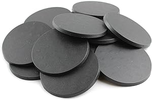 War World Gaming | 50mm Flache Kunststoff-Basen | 100er Pack | für 28mm Miniaturen & Figuren
