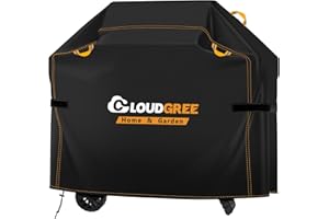 BBQ Gas Grill Cover, Cloudgree Oxford Fabric Barbecue Cover for Outdoor Grill, Waterproof, Rip-Proof, UV & Fade Resistant, BBQ Cover for Weber, Brinkmann, Char-Broil (147 x 61 x 122 cm)