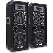 Kit DJ Max26 - 2 Enceintes + Ampli Bluetooth 1200W - Lecteur MP3 USB/SD - Parfait Pour Débutants - Livré Avec Câbles Et Télécommande