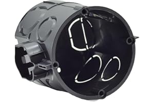 O4L Caja de conexión de 60 mm de diámetro con boquilla M25, profundidad 62 mm, 15 unidades