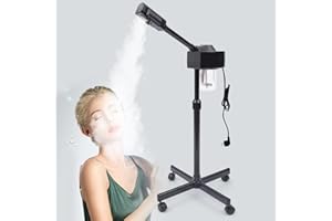 SANBOUSI Sauna Facial Vapeur Visage Vaporisateur Facial Ozone Aromathérapie Soins Esthetique Ozone Visage Massage Spa Buse Rotative à 360 ° (Noir)