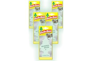 FRESHCAR Wunderbaum Désodorisant Parfum de Voiture Arbre Magique Arbre Parfumé: 5 Pièce + Stylo à Bille light-tribe (Frosted Pine)