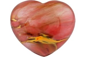 ‎NUPUYAI Nupuyai Edelstein Herz Handschmeichler Kristall Heilstein Glücksbringer Steinherz 4 cm für Reiki Heilung Meditation