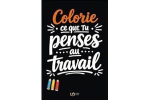 Colorie ce que tu penses au travail: 50 phrases que tu n’oses jamais dire à colorier pour évacuer la pression, illustrations faites à la main