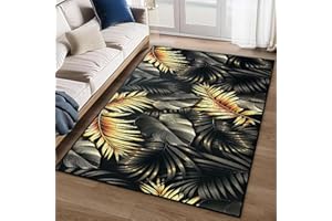 Decorator HOME Designer Teppich Fancy I für Wohnzimmer – Waschbar & rutschfest 120x160 cm - Fußbodenheizung geeignet - Polyester Schwarz Vielseitig & Pflegeleicht