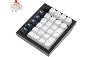 Keychron Q0 Max Wireless Custom Mechanical Numpad, 2.4 GHz/Bluetooth 5.1/Wired QMK Number Pad, RGB Hot-Swappable with Gateron Red Switch for Laptop Mac Windows Linux - Black