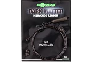 Korda Dark Matter Leaders Helicopter – Silt | Pre-Tied Carp Fishing Leader with Quick-Change Helicopter System