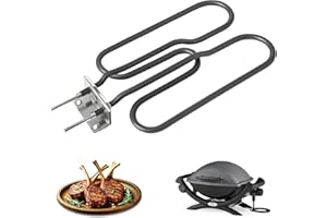 Semaiki Elemento riscaldante di Ricambio Compatibile con Weber 66631 80342 80343 65620 Q140 Serie Q1400, Grill in Acciaio Inox a Spirale riscaldante