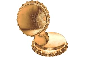 HUGSTER Crown Cap Bouchon de bouteille en métal (26 mm-Doublure Daraform) Bouteille de bière maison – (Divers) (Or, 300)