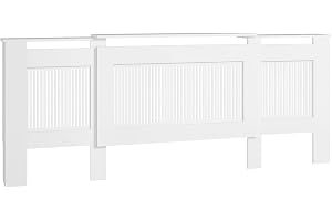 HOMCOM Elementskydd utdragbart med hylla 125–201 x 19 x 81,5 cm