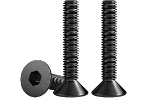 Drenky 10 stycken försänkta skruvar svart rostfritt stål M8 x 30 mm DIN 7991 försänkt huvud insex A2 V2A VA