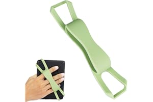 ZhaoCo Antypoślizgowy silikonowy pasek na nadgarstek uniwersalny uchwyt na palec do 6" / 6,8'' / 7'' Kindle Readers / Kobo/Sony eBook (zielony (nowa wersja))