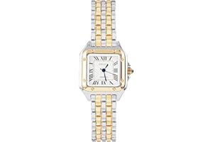 AOOSU Orologio da Donna, Orologio Donna Piccolo, Orologios Analogico al Quarzo con Cinturino in Acciaio, Cassa Rettangolare Quadrante Romano