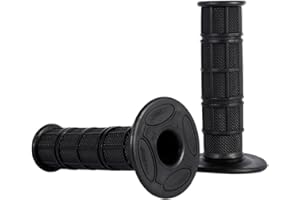 Motorcycle 7/8" Hand Grips, Keenso Motorbike 22mm Silicone Soft Handlebar Grips for Pit Dirt Bike Black
