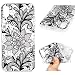 Produktbild Niocase iPhone XR 6.1 Zoll Hülle, Art und Weise, die Muster Muster weichen TPU Flexibles Gel Stoßdämpfer rückseitige Abdeckungs stoßsicherer schützender Fall, Schwarze Blume