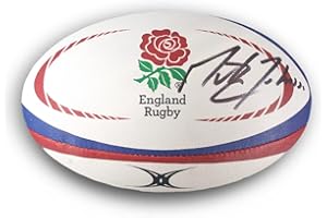 EXCLUSIVE MEMORABILIA Martin Johnson Signed England Rugby Ball