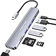 PEATOP 7 in 1 USB Hub 3.0 for Type-C Port, With 4K HDMI, TF/SD Card Reader, Compatible With All Type-C Devices, Laptop, iPad, iPhone, MacBook, PC (Aluminum Gray)