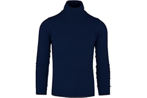 Cashmere Zone Dolcevita Maglione Uomo 100% Puro Cashmere Made in Italy Pull Manica Lunga Morbido Soffice e Caldo