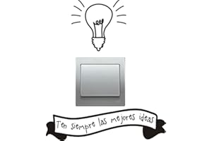 SUPER STICKER Vinilo decorativo pegatina pared, cristal, puerta - frase ten siempre las mejores ideas