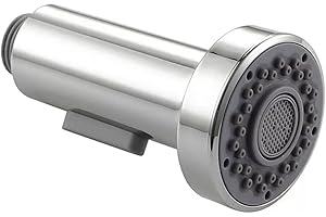 ARA CHOICE Kitchen Faucet Spray Head | 2 Function Tap Spray Head Replacement | Anti-Splash Shower Head Sprayer for Kitchen Pull-Out Tap & Bathroom Mixer Faucet | Universal G1/2” Inch | Chrome Finish