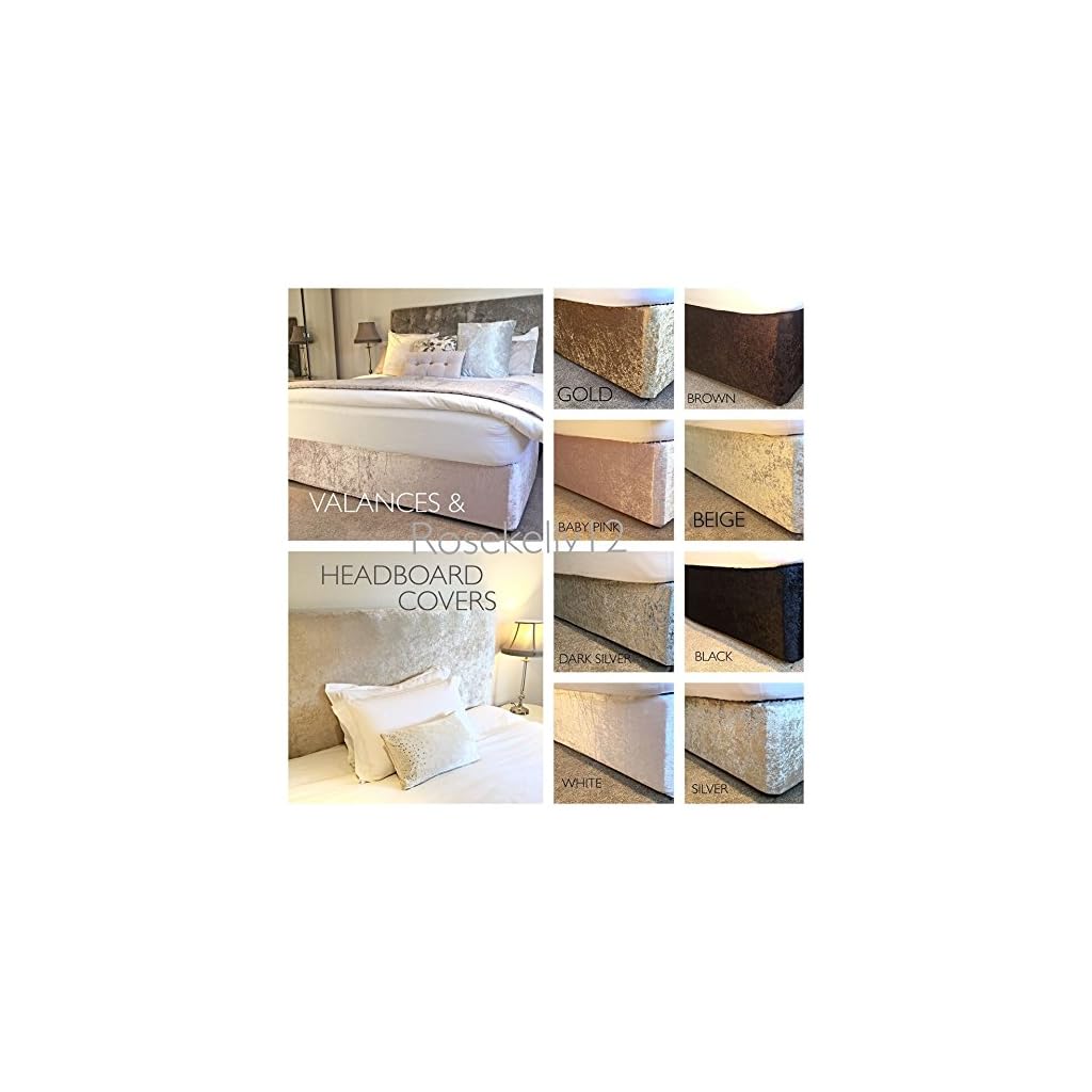 Crushed Velvet Elasticated Bed Valance/Divan Base Cover 12 Colours