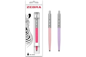 Zebra Pen 901 chowany długopis kulkowy - średnia końcówka 1,0 mm - czarny tusz - głęboki róż, pastelowy różowy i pastelowy fioletowy - 3 sztuki