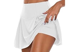 JJPAR Jupe Short Femme Ete Sexy Chic Faux Deux Couches Short Femme Sport Short Femme Grande Taille Haute Élastique Yoga Short Randonnée Running Course Tennis Activewear