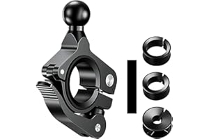 UGBO Ram Mount Moto Boule Support Telephone Scooter pour GPS Moto Tomtom 0,67" Pouces Accessoire Velo Support Telephone Moto Retroviseur Base de Support Montage à Bille pour Guidon (17 mm)