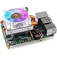 GeeekPi Raspberry Pi Low Profile CPU Cooler, Raspberry Pi Horizontal Ice Tower Refroidisseur, RGB Ventilateur avec Raspberry 
