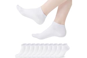 TANGCHAO Chaussettes Homme Femme 10 Paires Chaussettes de Sport Basses Coton Running Courtes Chaussettest