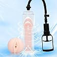 RJ7g- Silicone Bottom Transparent Exercise Male Manual Vacuum Pump Tool for Male, Suitable for Different Occasions Bringing You a Novel Experience, Male Vacuum Pump Enlarger Enlarge