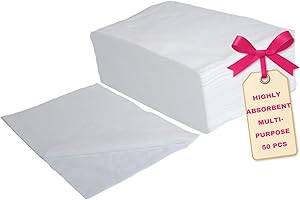 LALILL Asciugamani Monouso 70x40 cm in Tessuto Non Tessuto – 50 Pezzi – Salviette Igieniche Perforate – Per Parrucchiere, Centro Estetico, Sauna, Hotel, Casa, Animali