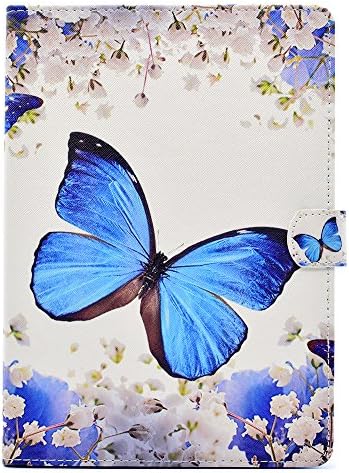 ESSTORE-EU Cases for Samsung Galaxy Tab A 7.0 Inch / T280 / T285 - Ultra Slim Lightweight Multi Function Leather Case with Magnet Closure and Stand Feature for Samsung Galaxy Tab A 7.0" / T280 / T285 Tablet [Blue Butterfly]