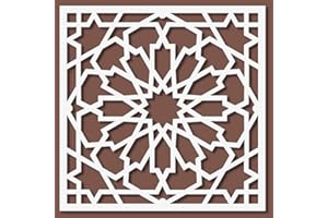 ANDALUCIART | Celosía Decorativa PVC 40 x 40 cm (Pack 3 ud) - 5 mm | Celosía Decorativa | Separador de Ambientes, Cuadro Decorativo, Aplique Decorativo de Pared, Cabecero para Cama, Valla de Jardín.