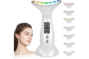 AOGOE Urządzenie do Masażu Twarzy Przeciw Zmarszczkom, 45 ℃ Piękna Twarzy Urządzenie do Twarzy, Urządzenie do Pielęgnacji Twarzy 3 W 1 do Napinania i Liftingu Skóry, Przeciwstarzeniowe