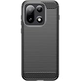 Microcase OnePlus 15 ile Uyumlu Brushed Carbon Fiber Silikon Kılıf - Siyah AL3332
