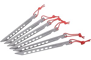 iBasingo Chevilles en Titane Piquets De Tente en Forme De V Ultraléger Accessoires De Tente De Camping en Plein Air Piquets Portables Clous De Tente 6/8/12 pièces/lot