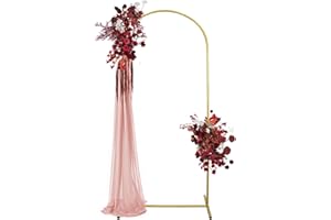 CEITHER 1.8Mx0.8M Wedding Arch Backdrop Stand Balloon Arched Background Frame Metal Support Set for Wedding, Birthday, Party, Graduation, Anniversary Celebration Studio Background Decoration