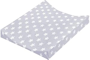 Julius Zöllner - Cambiador con 2 cuñas, 50 x 65 cm, cumple con el Standard 100 de Oeko-Tex, estrellas, color gris